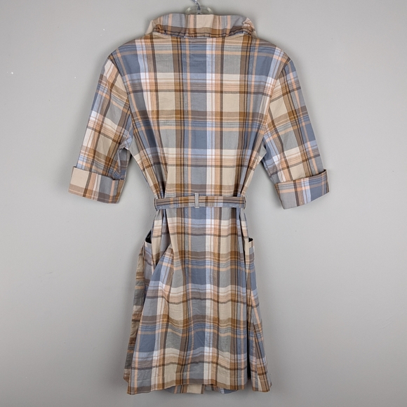 Anthropologie | Plaid Print Belted Dress-E88 - Picture 2 of 7